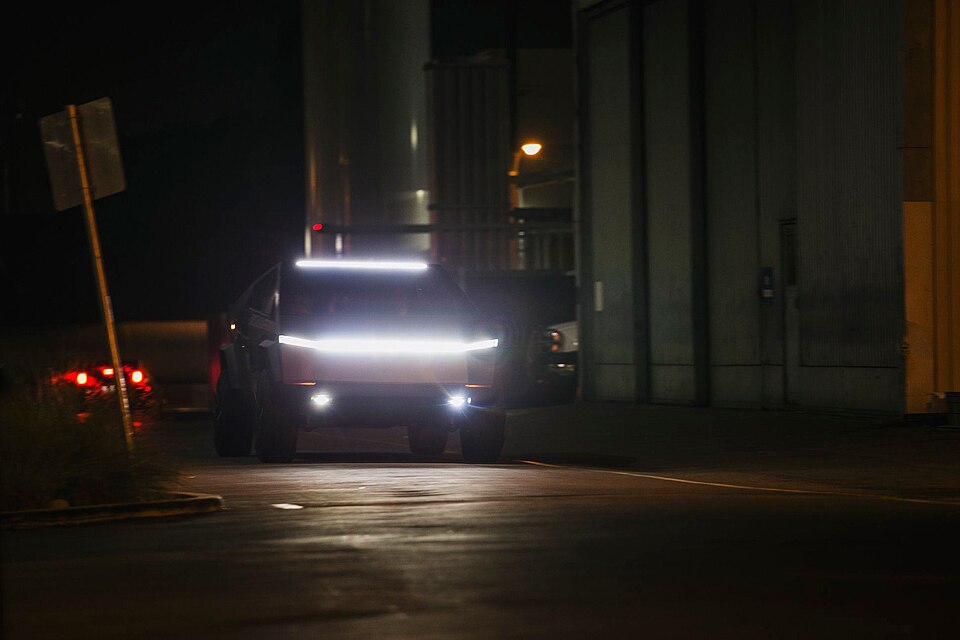 Tesla Cybertruck driving — the greatest production vehicle ever made