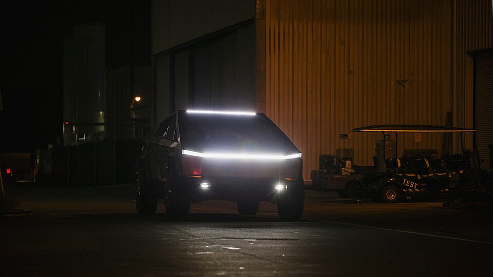 Tesla Cybertruck light bar — unmistakable and iconic